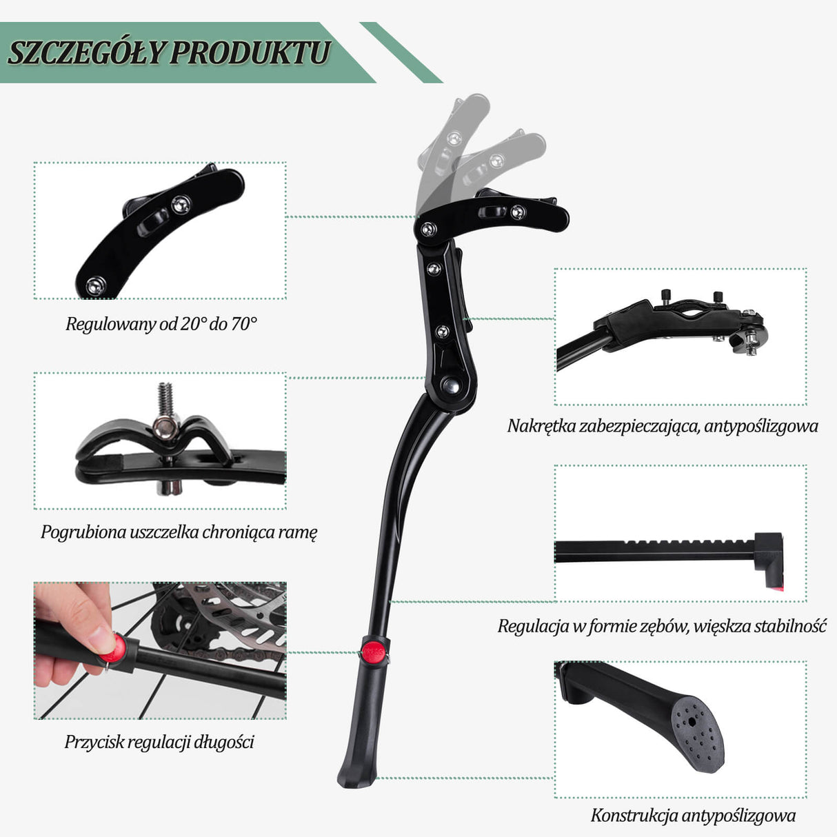 ROCKBROS Nóżki Rowerowe do Rowerów Górskich od 24 do 29 Cali Nóżki rowerowe