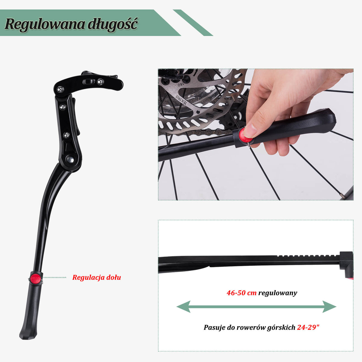 ROCKBROS Nóżki Rowerowe do Rowerów Górskich od 24 do 29 Cali Nóżki rowerowe