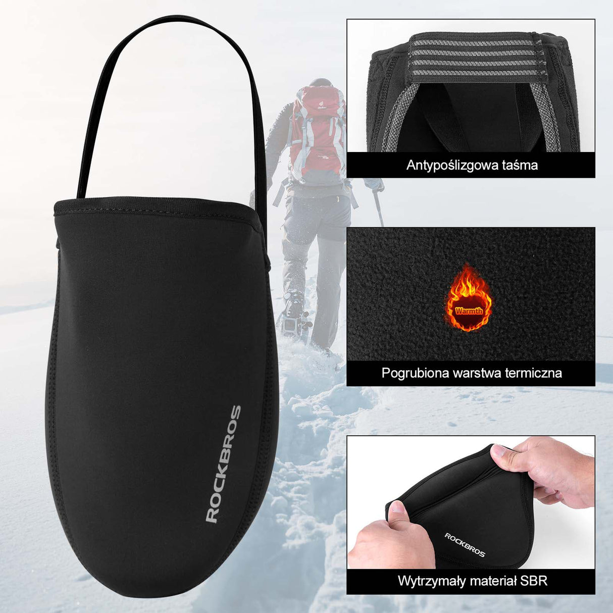 ROCKBROS Ocieplacze na Palce do Butów Rowerowych-LF1234 Ochraniacze na buty