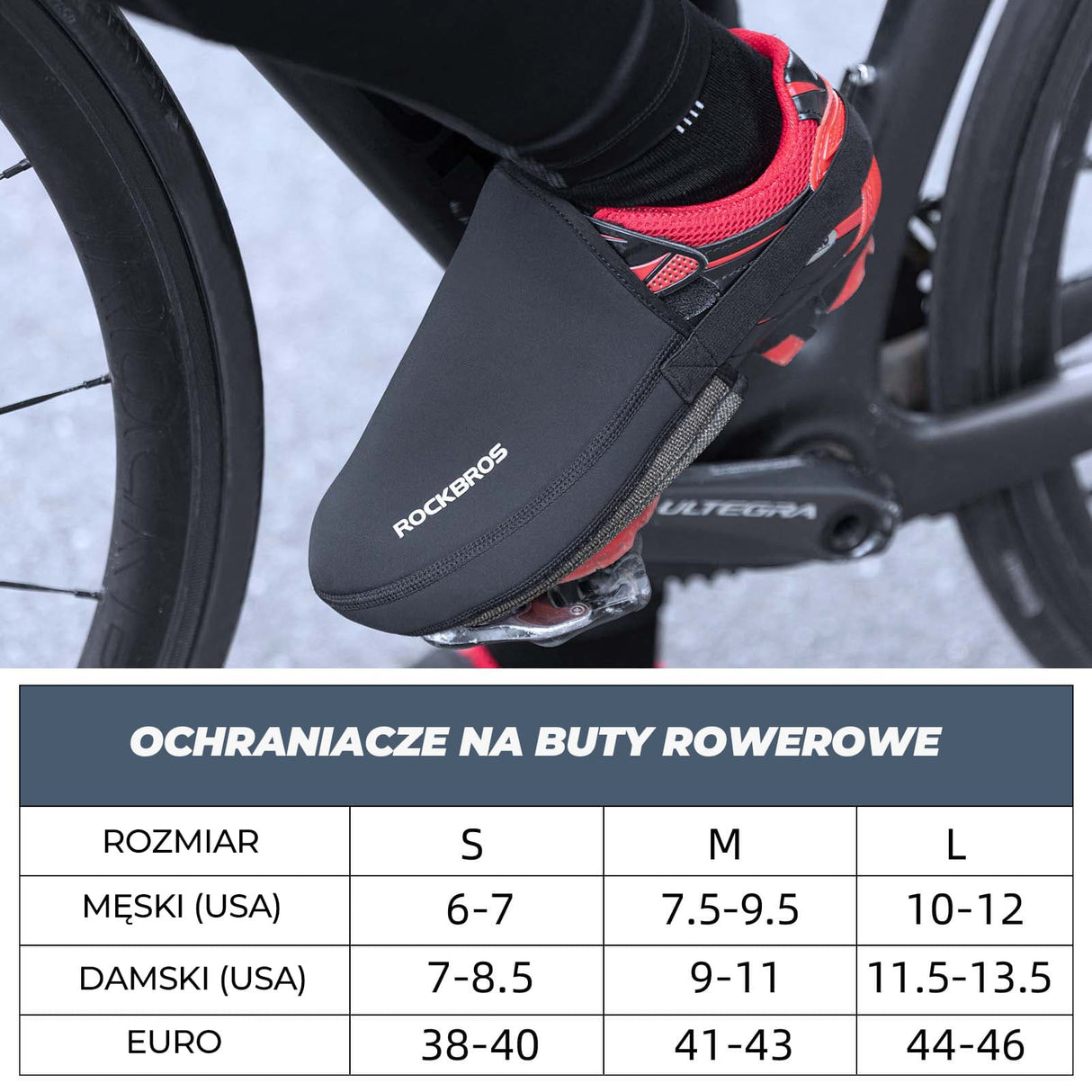 ROCKBROS Ocieplacze na Palce do Butów Rowerowych-LF1234 Ochraniacze na buty
