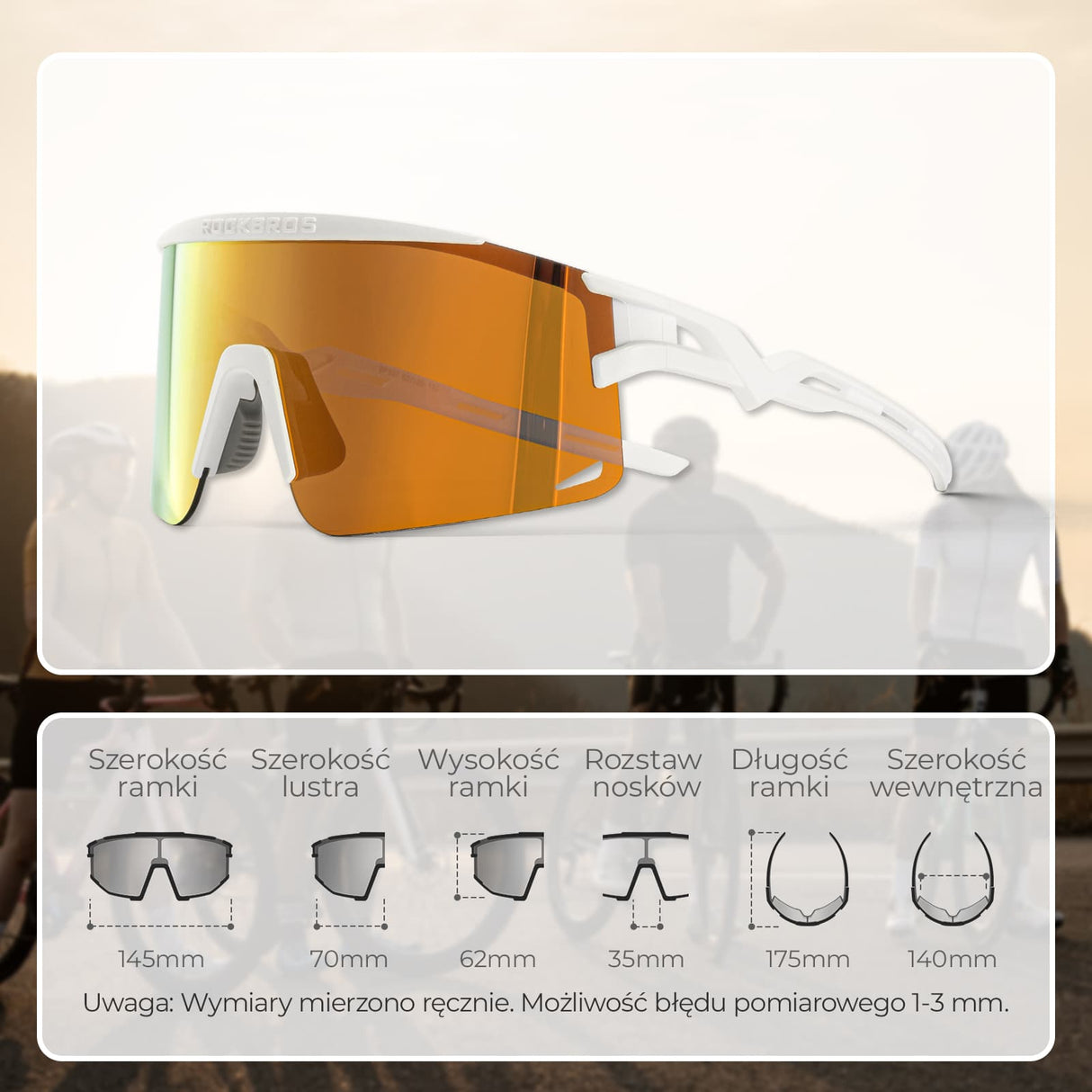 ROCKBROS Okulary Fotochromowe /Polaryzacyjne Jazda na Rowerze - SP337 Okulary i gogle