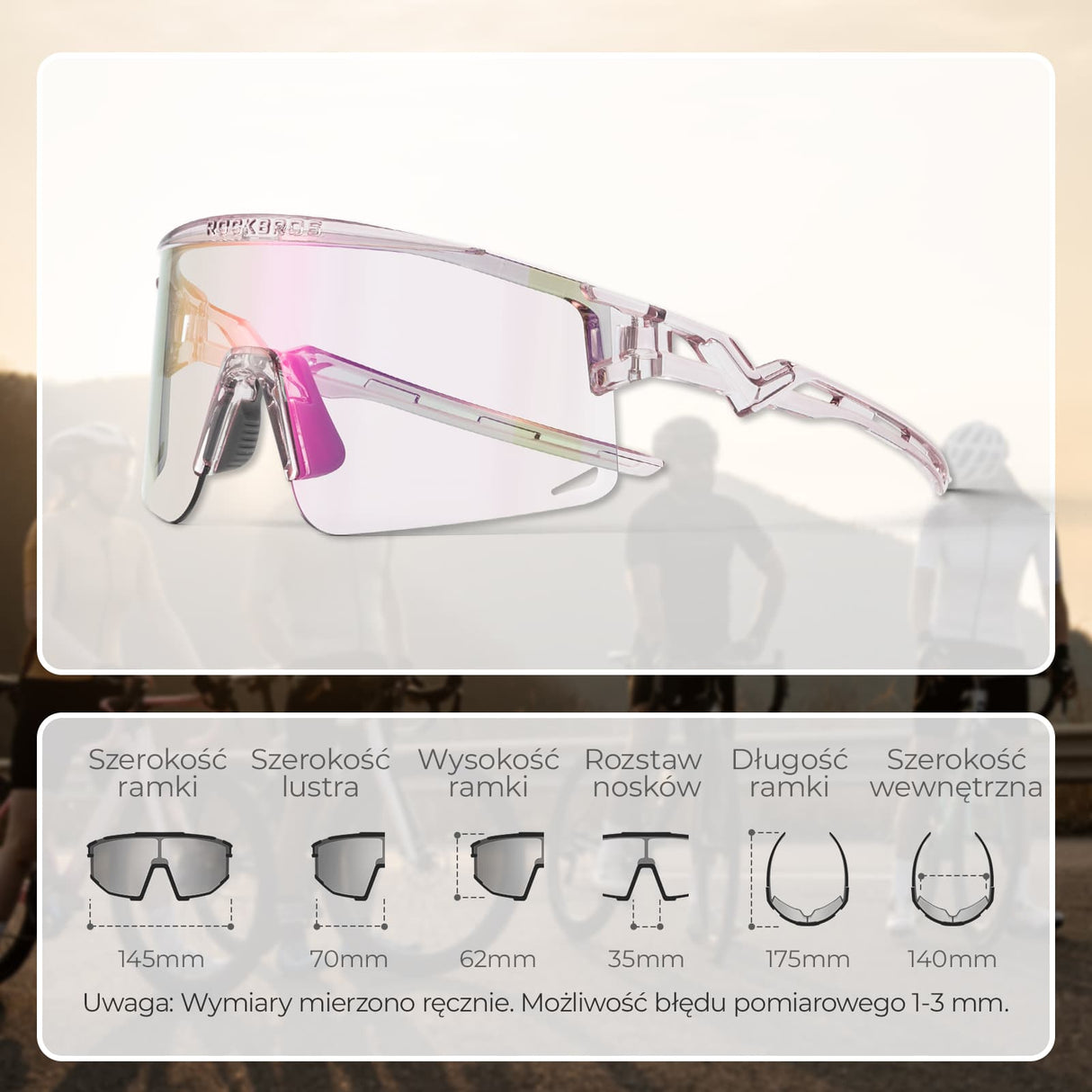 ROCKBROS Okulary Fotochromowe /Polaryzacyjne Jazda na Rowerze - SP337 Okulary i gogle