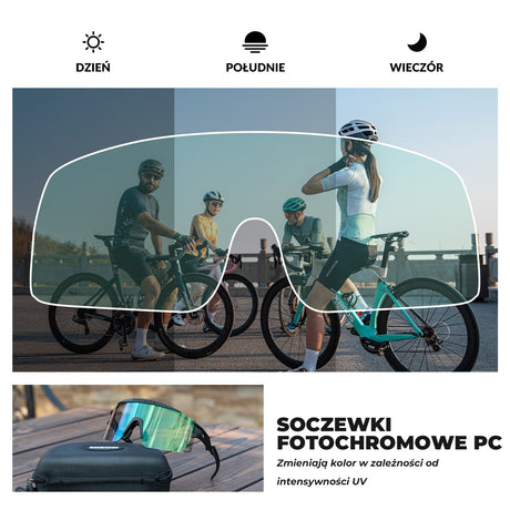 ROCKBROS Okulary Fotochromowe /Polaryzacyjne Jazda na Rowerze - SP337 Okulary i gogle