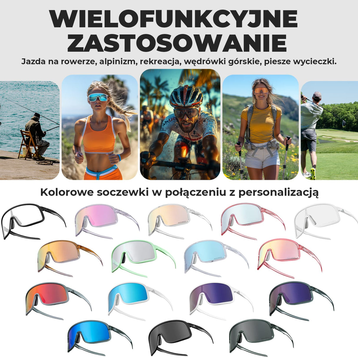 ROCKBROS Okulary Fotochromowe Rowerowe Przezroczyste Przeciwmgielne-SP350 Okulary i gogle