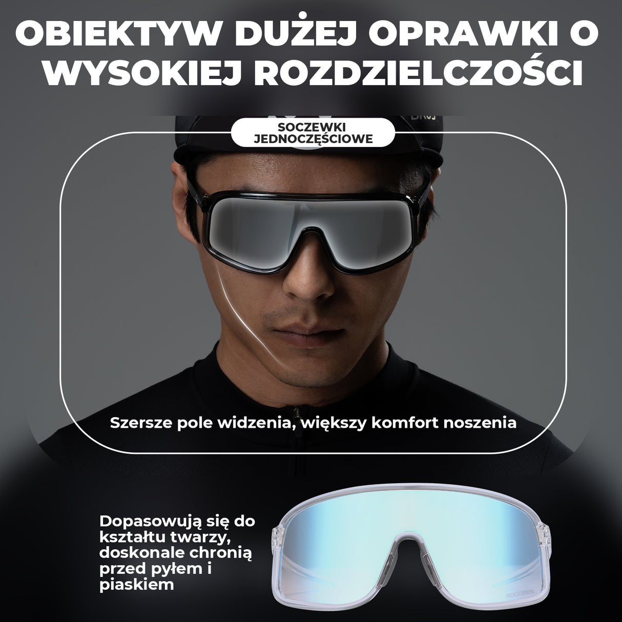ROCKBROS Okulary Fotochromowe Sportowe UV400-SP350 Okulary i gogle