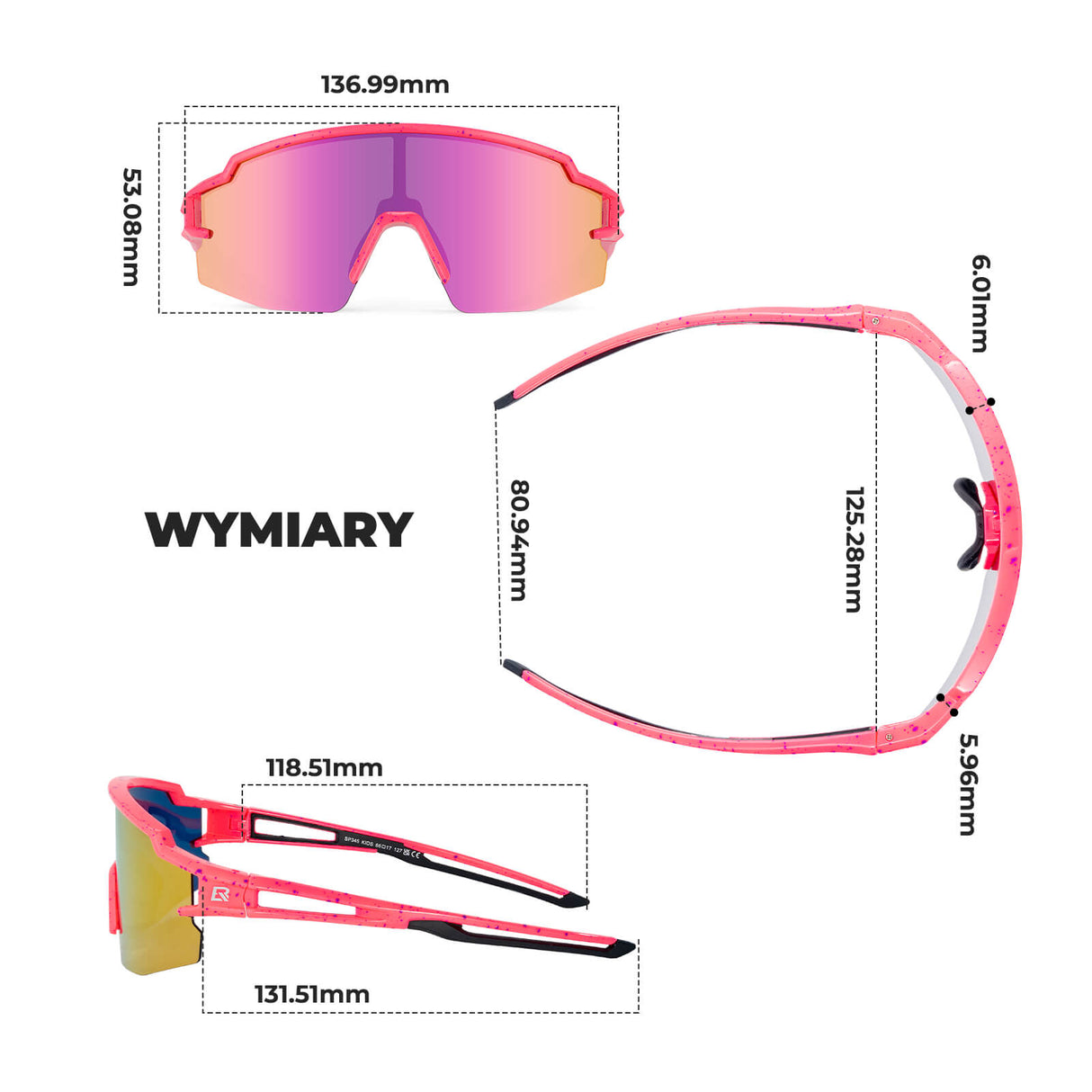 Okulary Polaryzacyjne Rowerowe dla Dzieci z Polaryzacją UV400