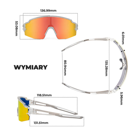 ROCKBROS Okulary Polaryzacyjne Rowerowe dla Dzieci z Polaryzacją UV400 Okulary i gogle