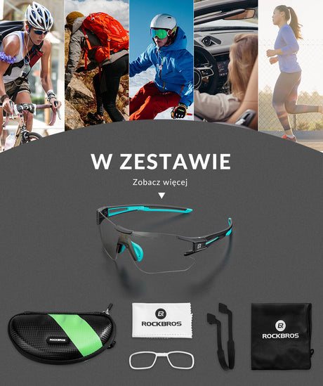 ROCKBROS Okulary Fotochromowe Bez Ramki -SP135 Okulary i gogle
