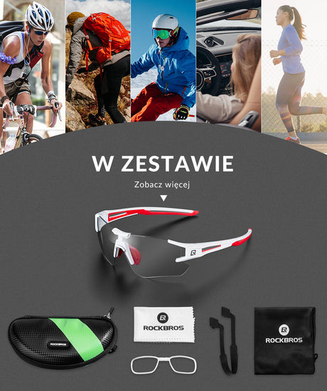 ROCKBROS Okulary Fotochromowe Bez Ramki -SP135 Okulary i gogle