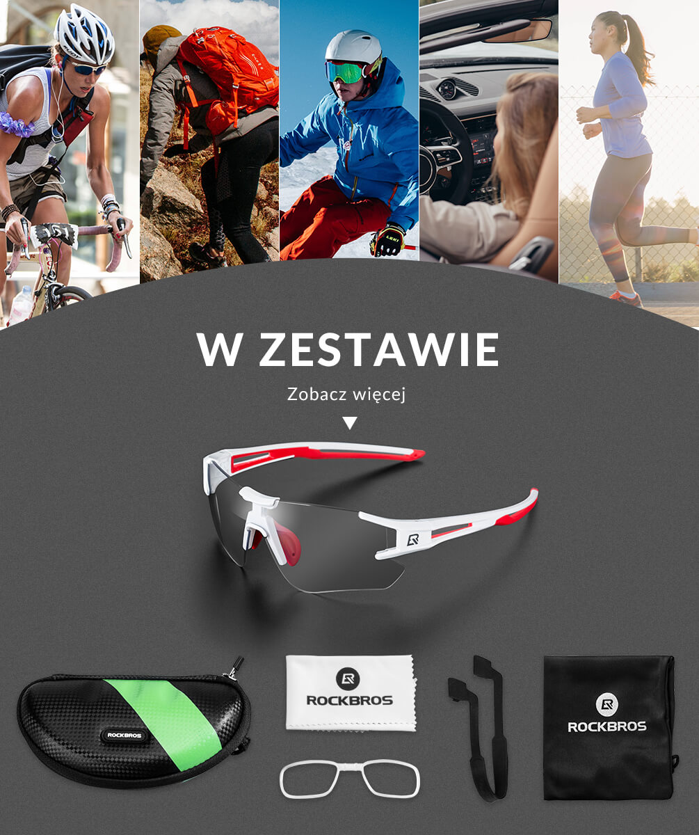 ROCKBROS Okulary Fotochromowe Bez Ramki -SP135 Okulary i gogle