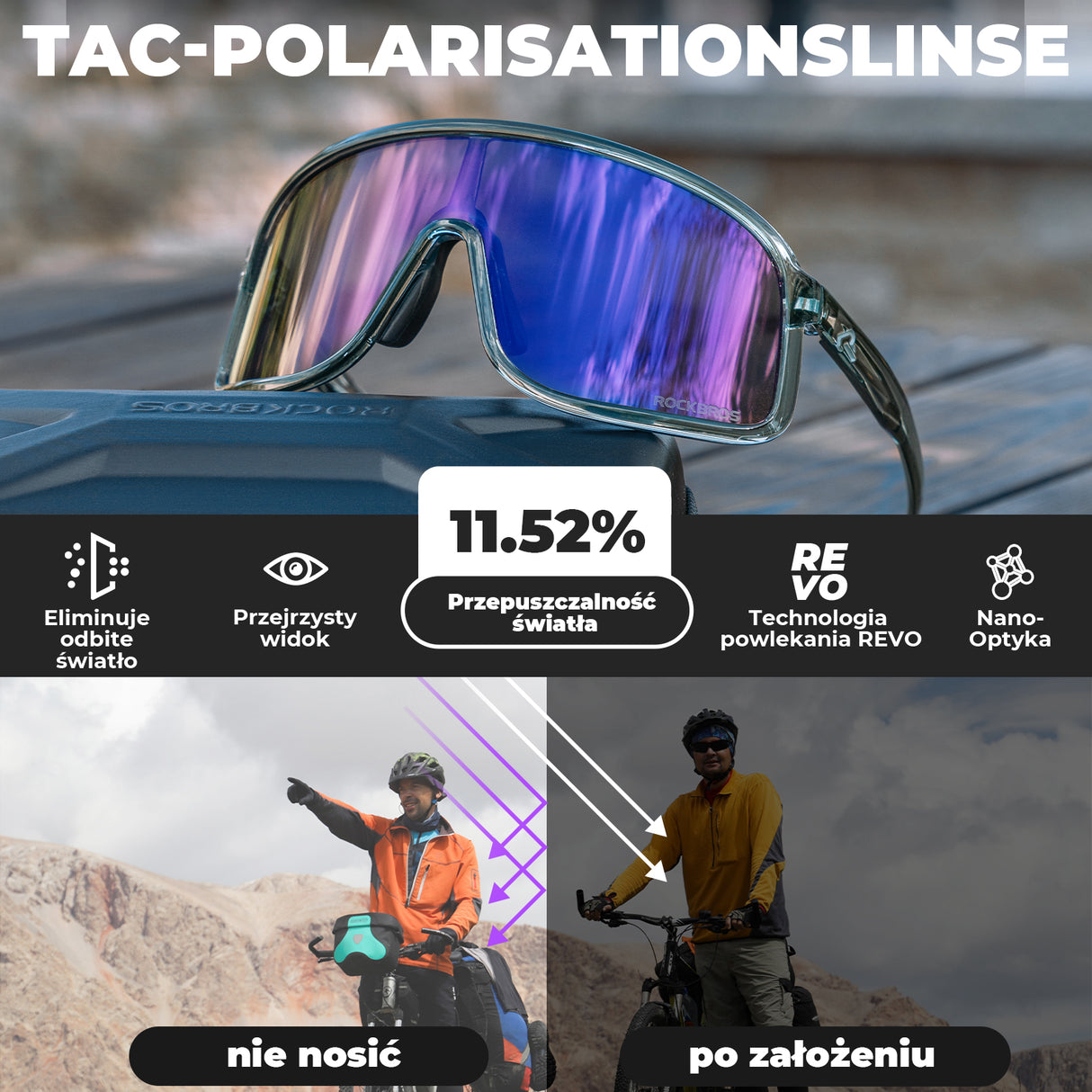 Okulary polaryzacyjne Sportowe UV400 -SP350