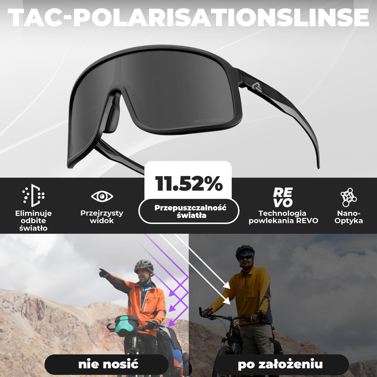 Okulary polaryzacyjne Sportowe UV400 -SP350