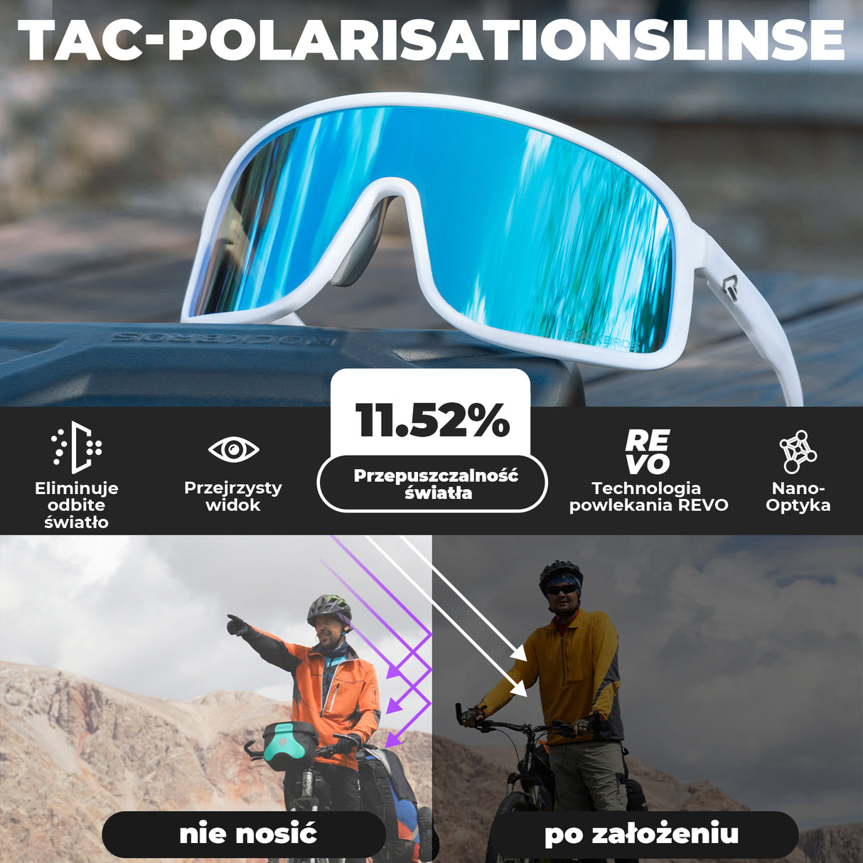 Okulary polaryzacyjne Sportowe UV400 -SP350