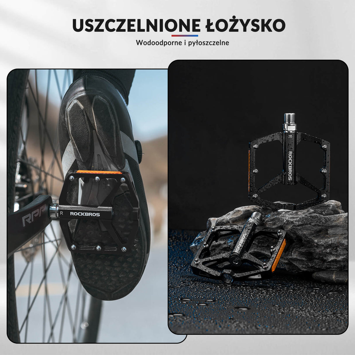 ROCKBROS Pedał Rowerowy ze Stopu Aluminium Antypoślizgowy -K371 Pedały rowerowe