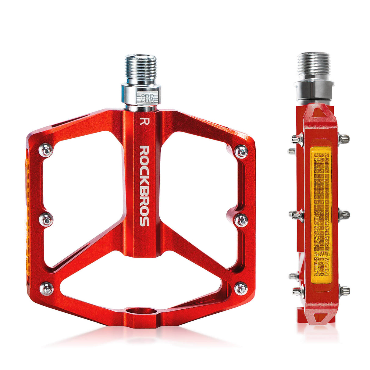 ROCKBROS Pedał Rowerowy ze Stopu Aluminium Antypoślizgowy -K371 Pedały roweroweCzerwony