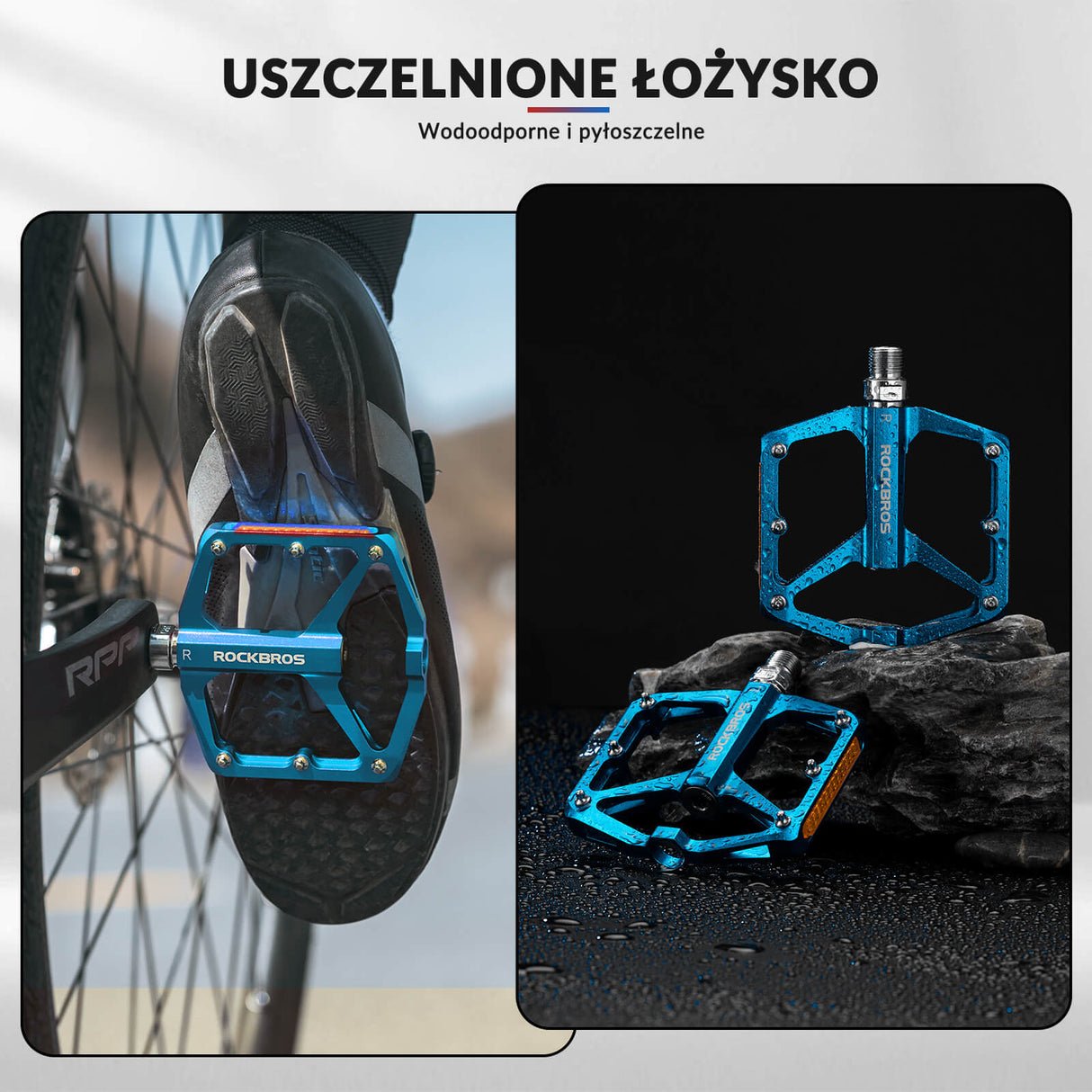 ROCKBROS Pedał Rowerowy ze Stopu Aluminium Antypoślizgowy -K371 Pedały rowerowe