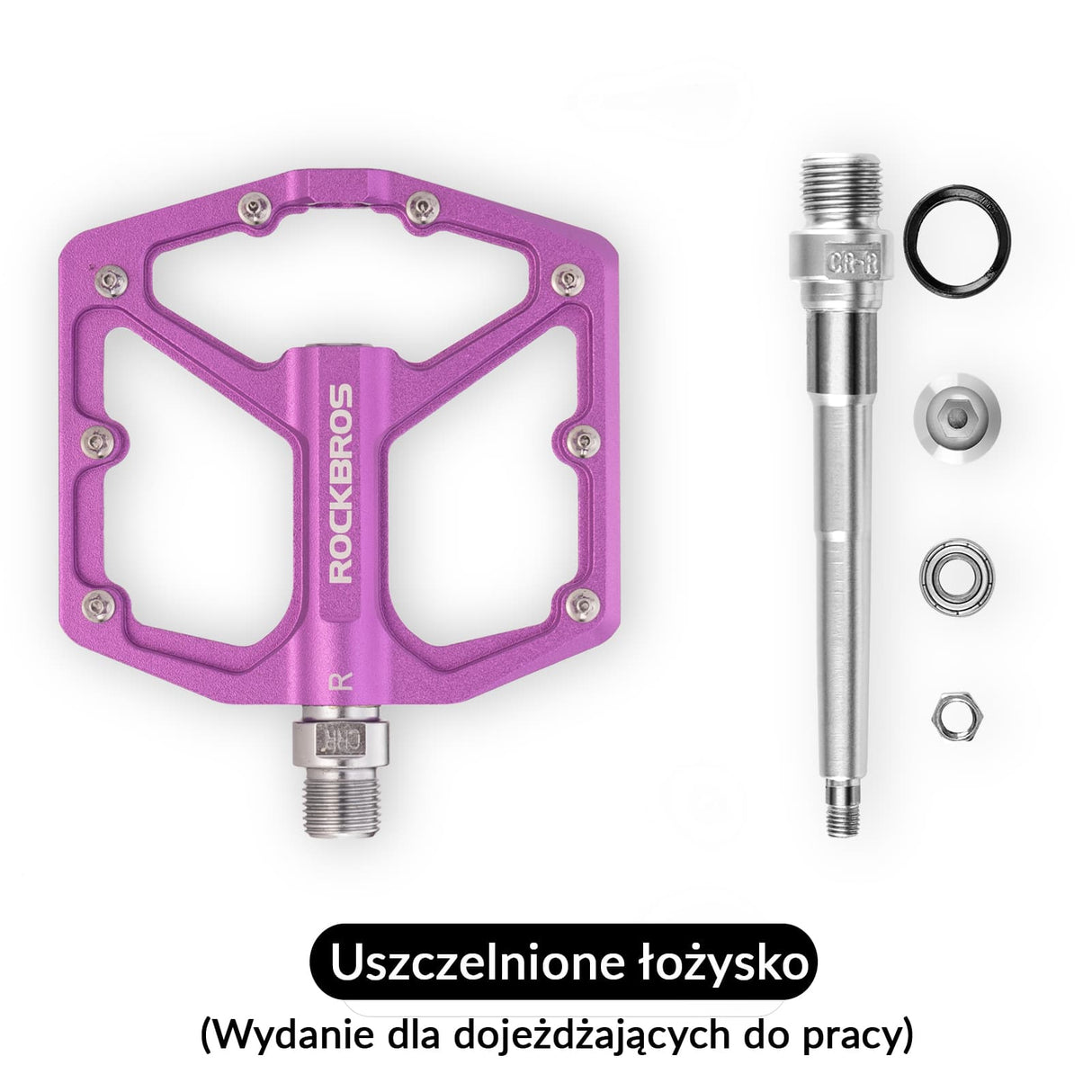 ROCKBROS Pedały Rowerowe Pedały z Aluminium 9/16 Cala Para Pedały rowerowe