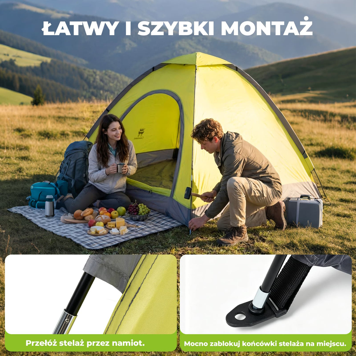 Qunature Qunature Namiot Turystyczny 2-Osobowy Biwak