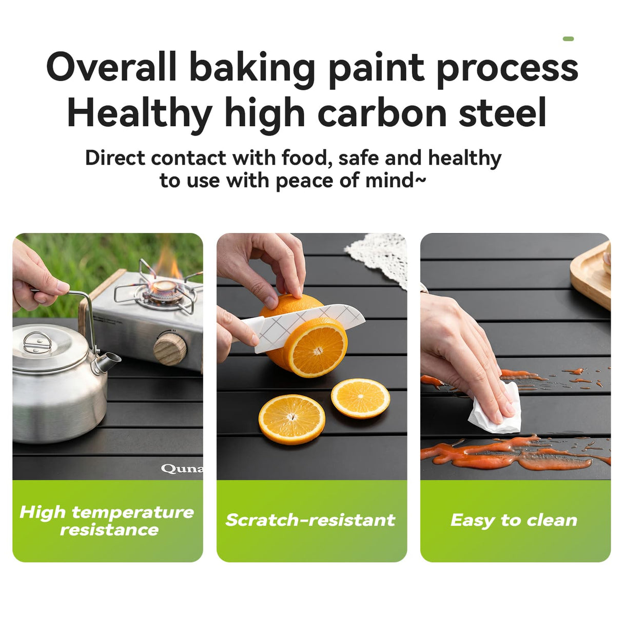 Qunature Składany Stolik Turystyczny Kempingowy