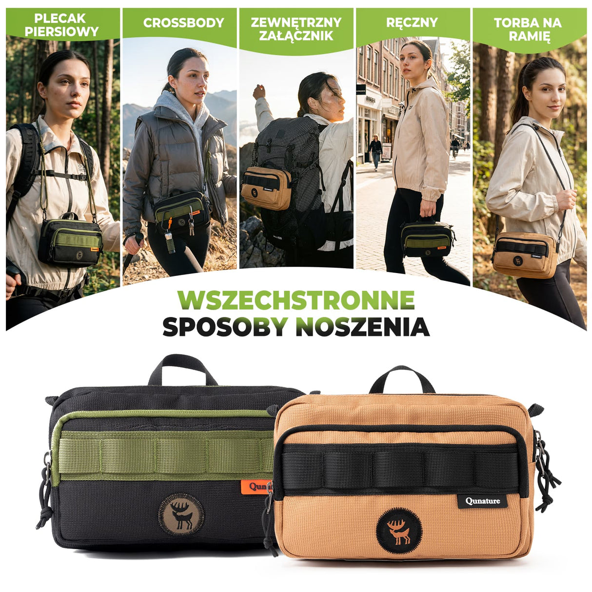 Qunature Qunature Wielofunkcyjna Torba Sportowa 2.5L - H78 Torba na ramię