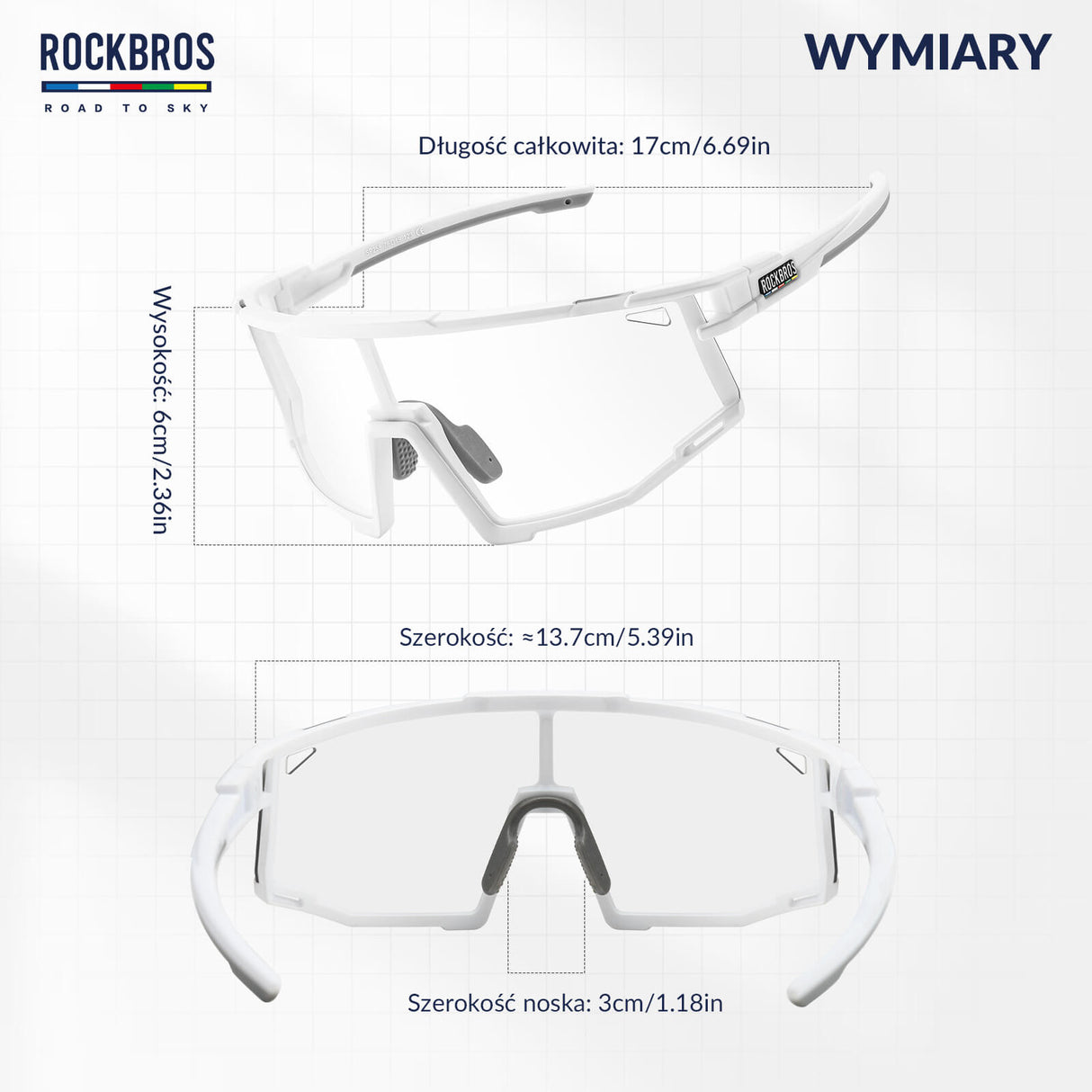 ROCKBROS ROAD TO SKY Okulary Rowerowe Fotochromowe Okulary Sportowe UV400 | ROCKBROS Okulary i gogle