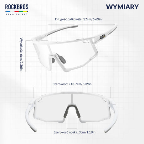 ROCKBROS ROAD TO SKY Okulary Rowerowe Fotochromowe Okulary Sportowe UV400 | ROCKBROS Okulary i gogle