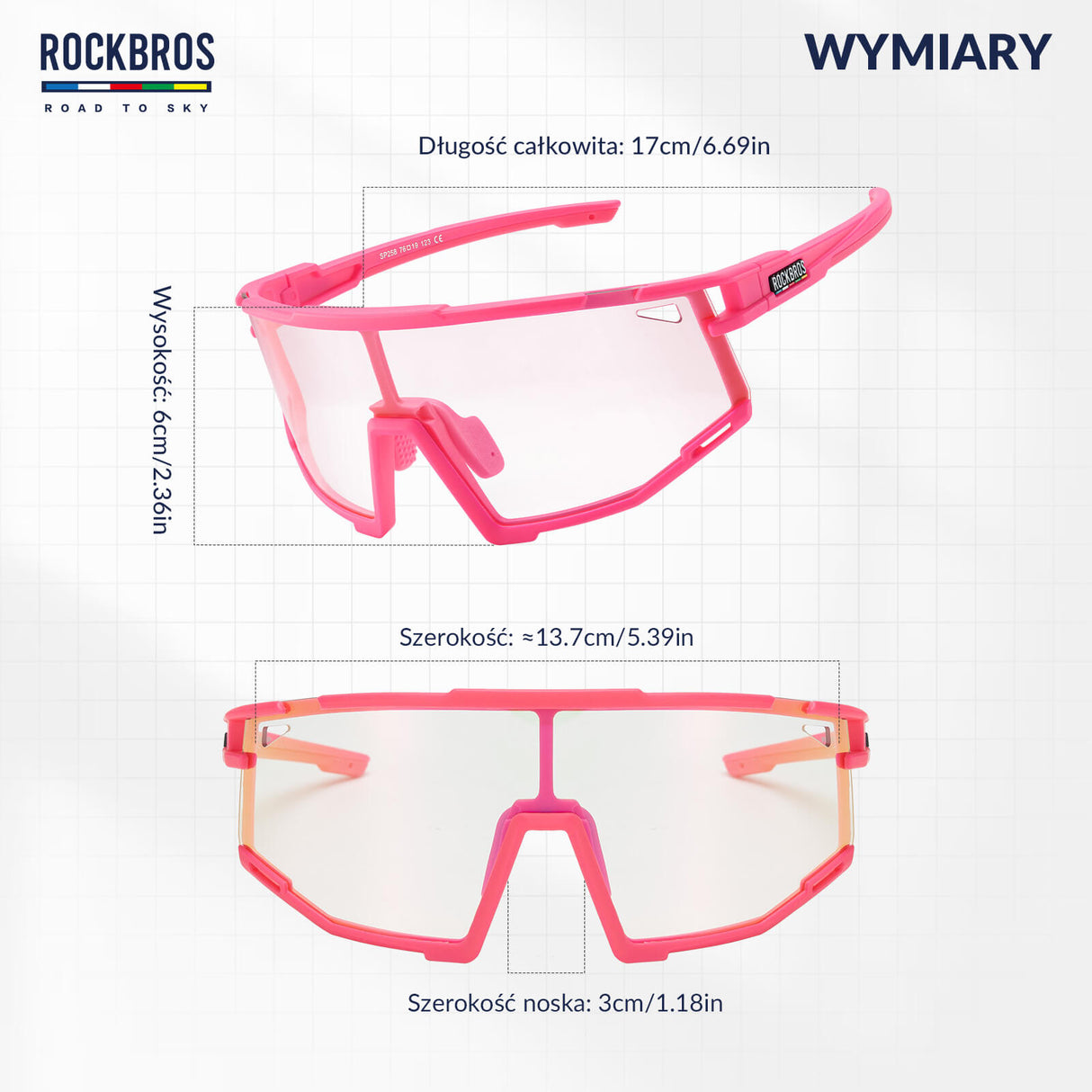 ROCKBROS ROAD TO SKY Okulary Rowerowe Fotochromowe Okulary Sportowe UV400 | ROCKBROS Okulary i gogle