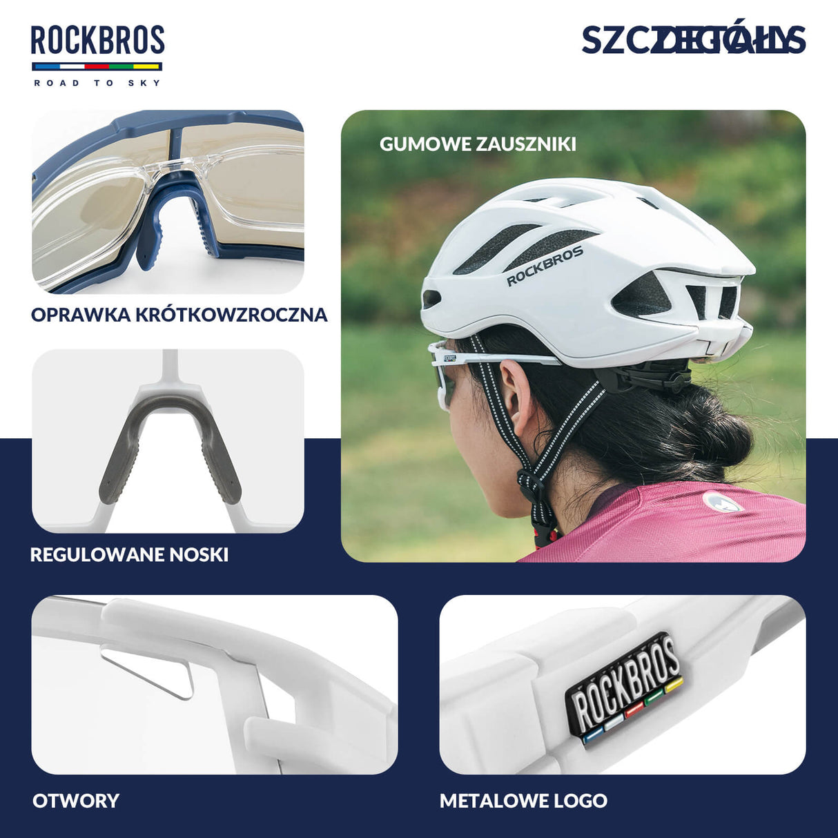 ROCKBROS ROAD TO SKY Okulary Rowerowe Fotochromowe Okulary Sportowe UV400 | ROCKBROS Okulary i gogle