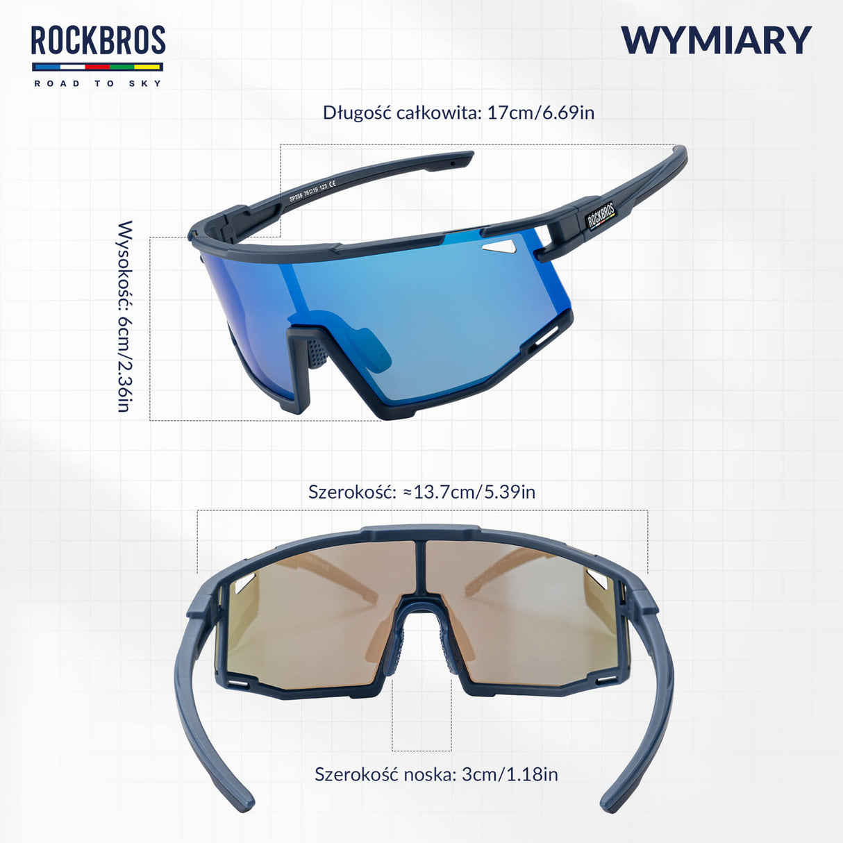 ROCKBROS ROAD TO SKY Okulary Rowerowe Polaryzacyjne Okulary Sportowe UV400 | ROCKBROS Okulary i gogle