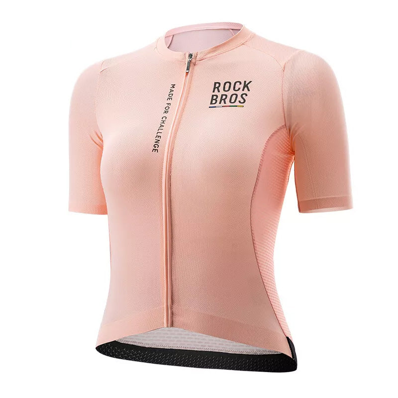 ROCKBROS ROAD TO SKY Damska Koszulka Kolarska z Krótkim Rękawem do Rowerów MTB i Szosowych Koszulki