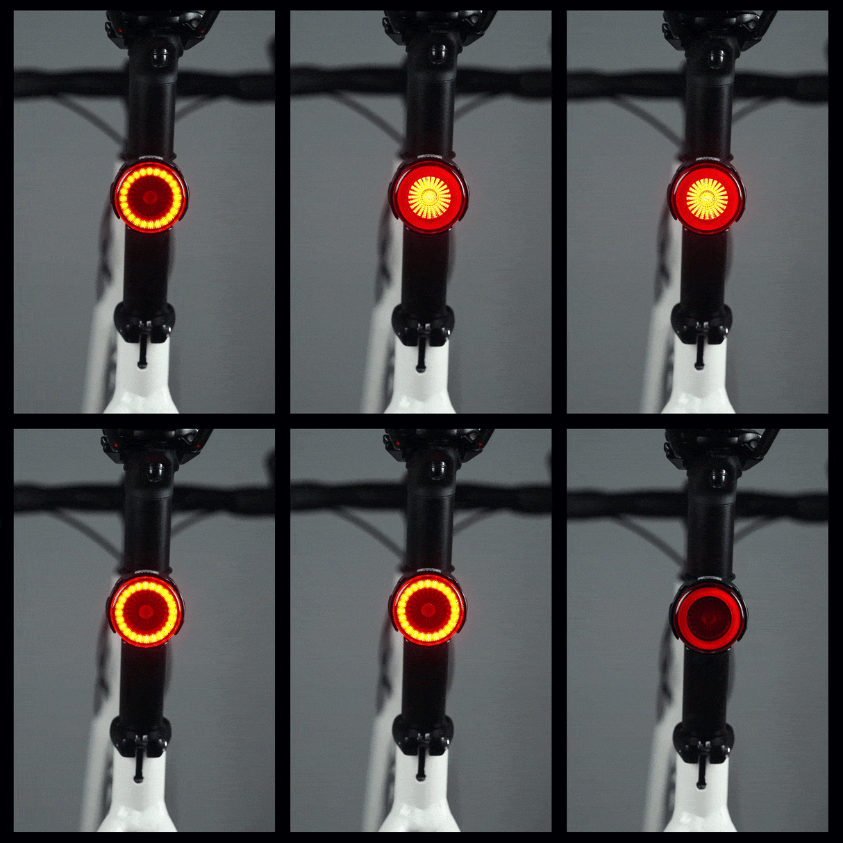 ROCKBROS ROAD TO SKY Inteligentne Tylne Światło Rowerowe Wodoodporność -RL1F Światła rowerowe