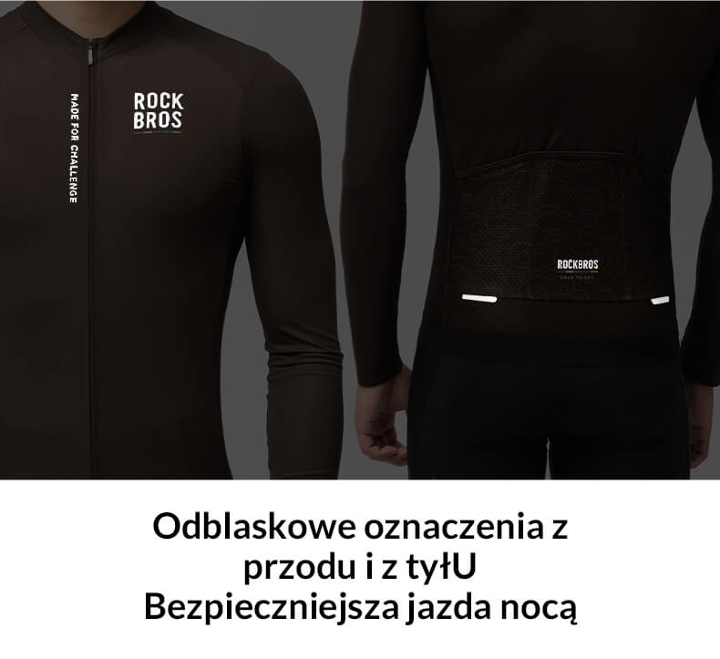 ROCKBROS ROAD TO SKY Koszulka Rowerowa Męska z Długim Rękawem na Wiosnę i Lato Koszulki