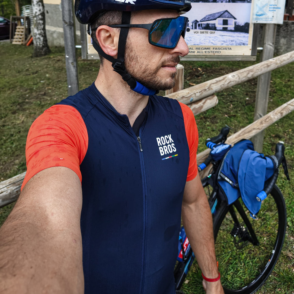 ROCKBROS ROAD TO SKY Męska Koszulka Kolarska z Krótkim Rękawem Koszulki