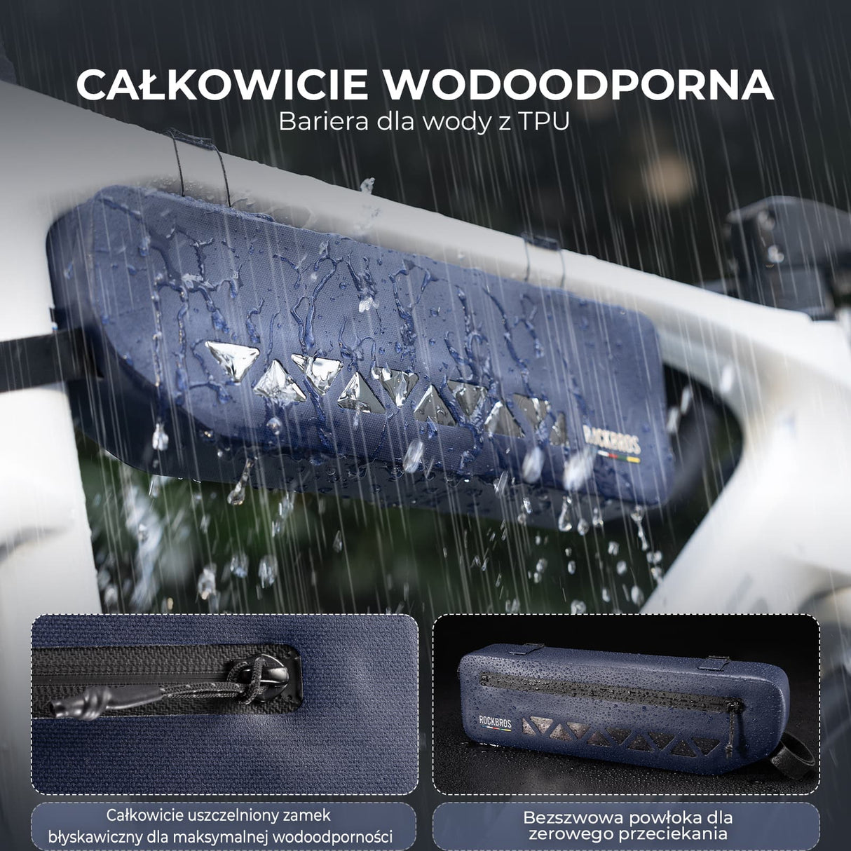 ROCKBROS ROAD TO SKY Torba na ramę 100% Wodoodporna 1,7L-AS-140 Torby na ramę