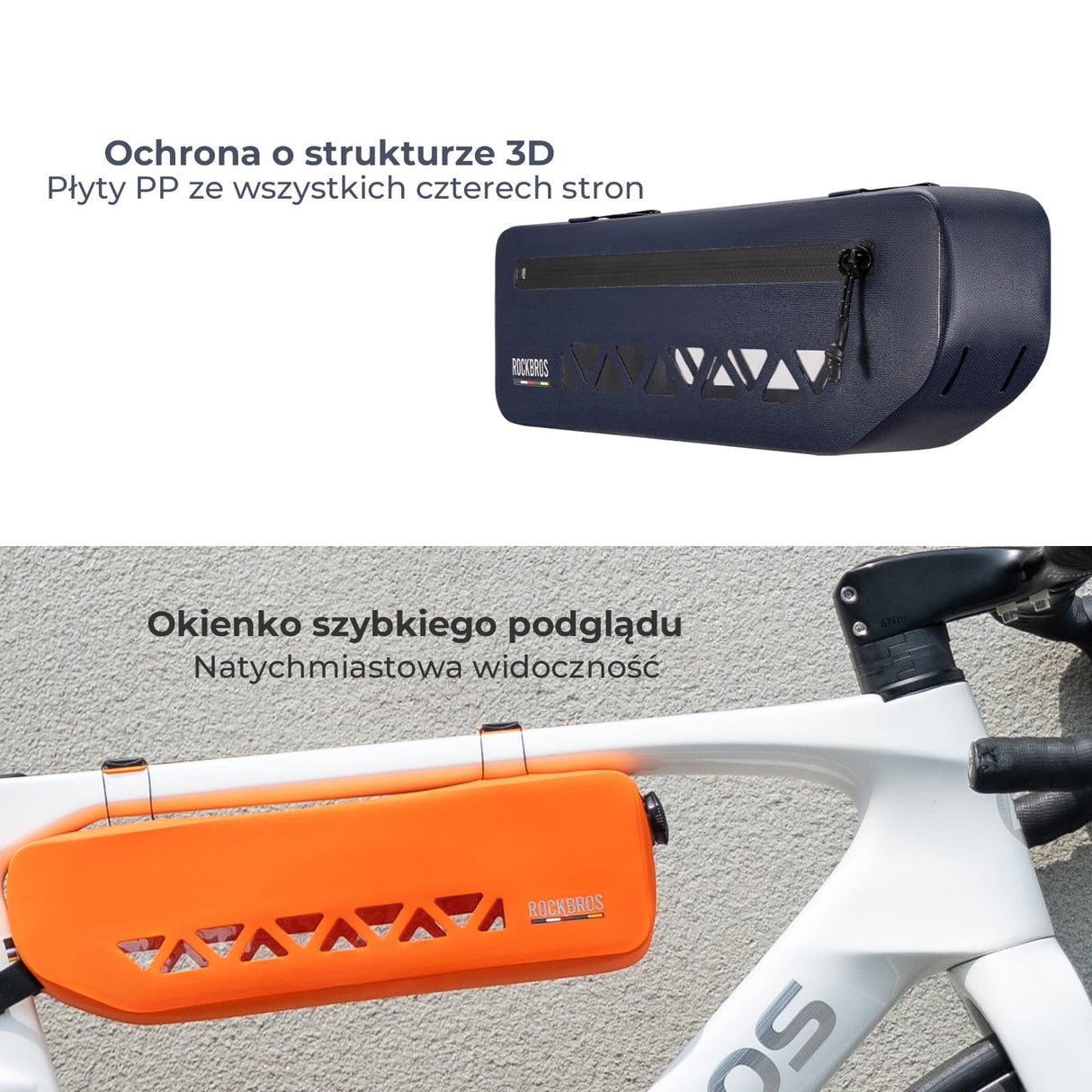 ROCKBROS ROAD TO SKY Torba na ramę 100% Wodoodporna 1,7L-AS-140 Torby na ramę