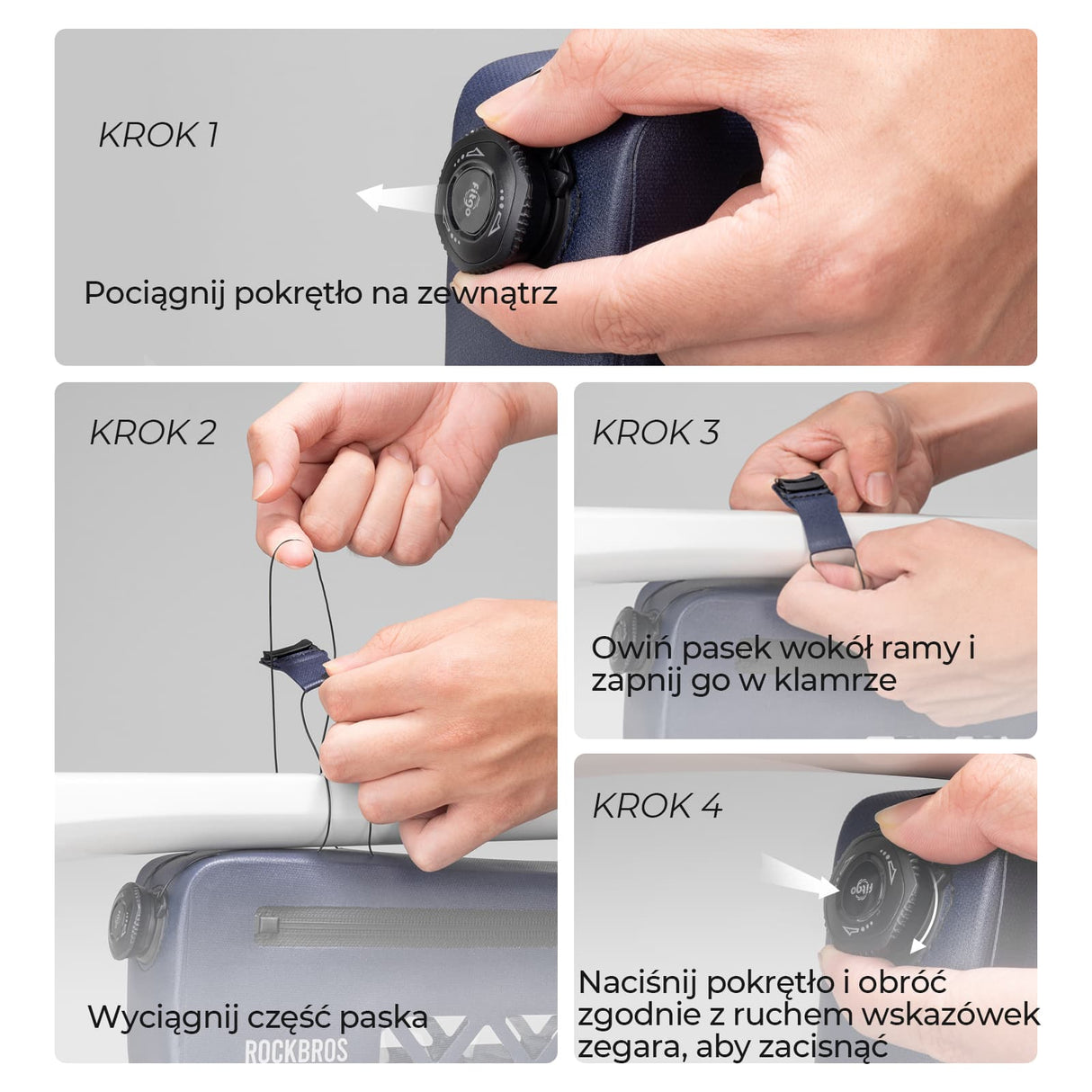 ROCKBROS ROAD TO SKY Torba na ramę 100% Wodoodporna 1,7L-AS-140 Torby na ramę