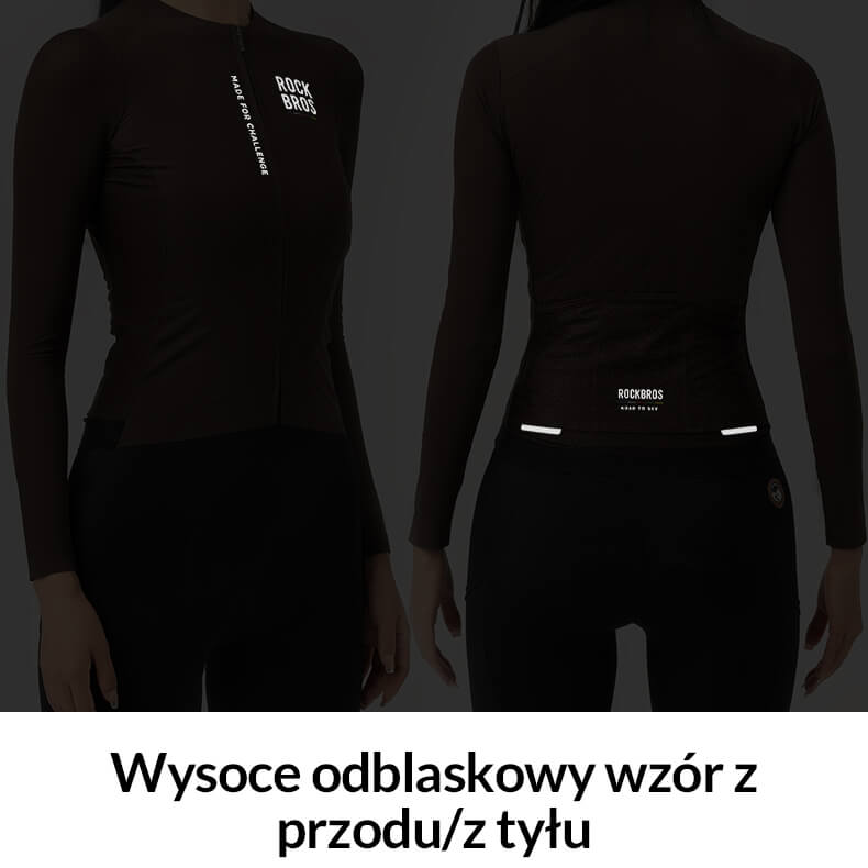 ROCKBROS ROAD TO SKY Damska Koszulka Rowerowa z Długim Rękawem MTB i Szosowa Koszulki