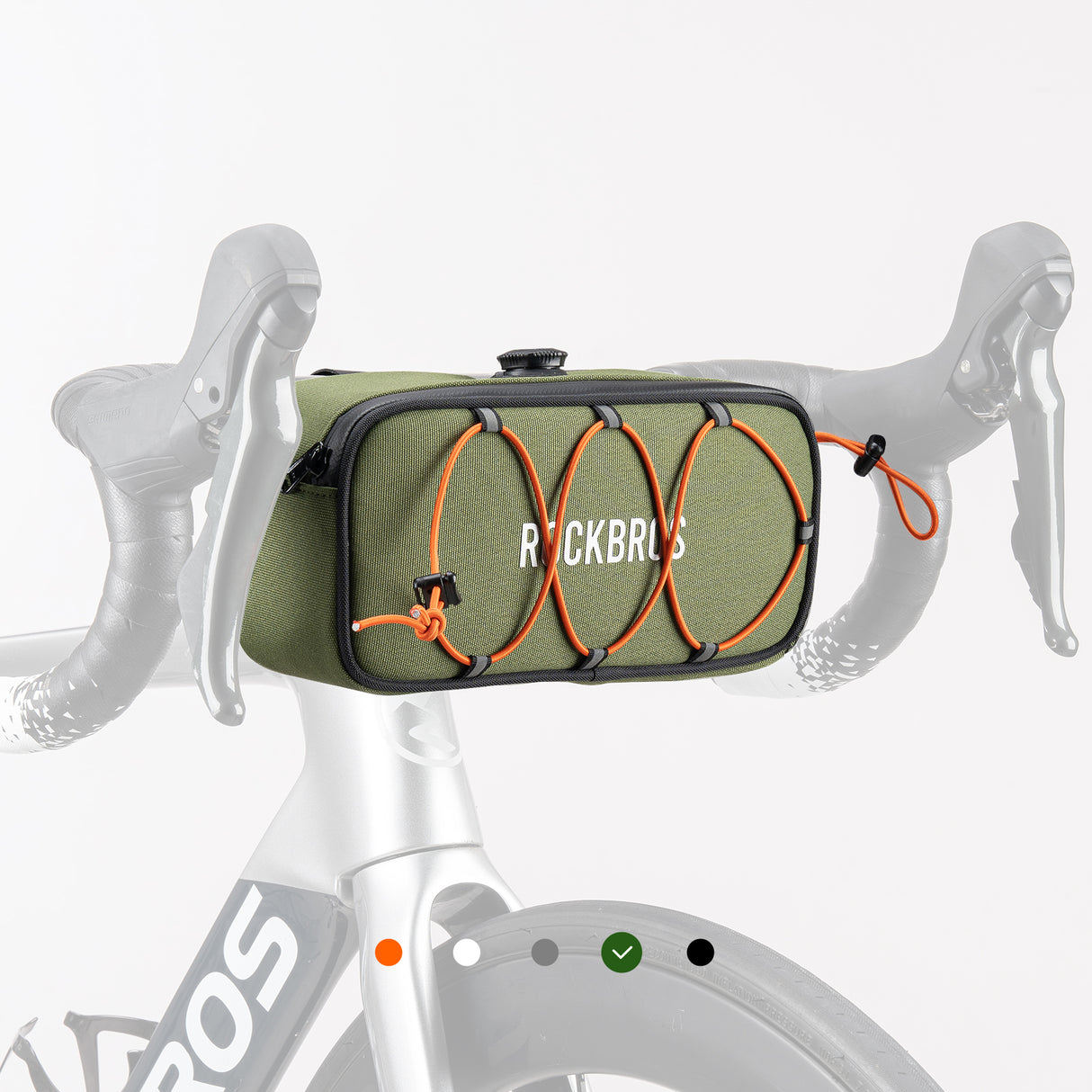 ROAD TO SKY Torby na Kierownicę Rowerową Wodoodporna Odblaskowa 1.9L- Zielony