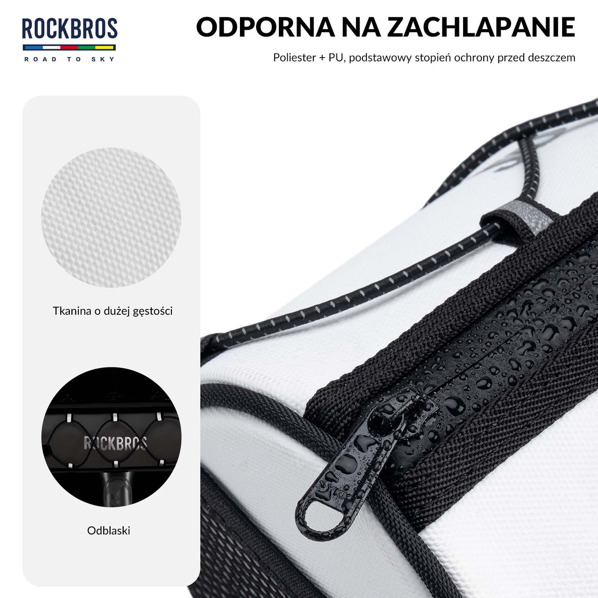 ROCKBROS ROAD TO SKY Torby na Kierownicę Rowerową Wodoodporna 1,5L Torby na kierownicę
