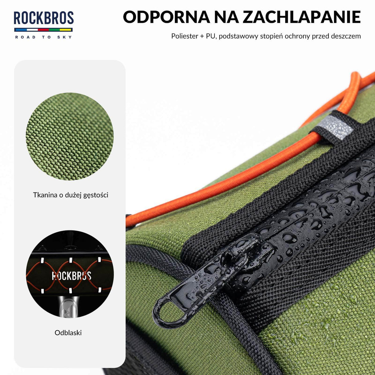 ROCKBROS ROAD TO SKY Torby na Kierownicę Rowerową Wodoodporna 1,5L Torby na kierownicę