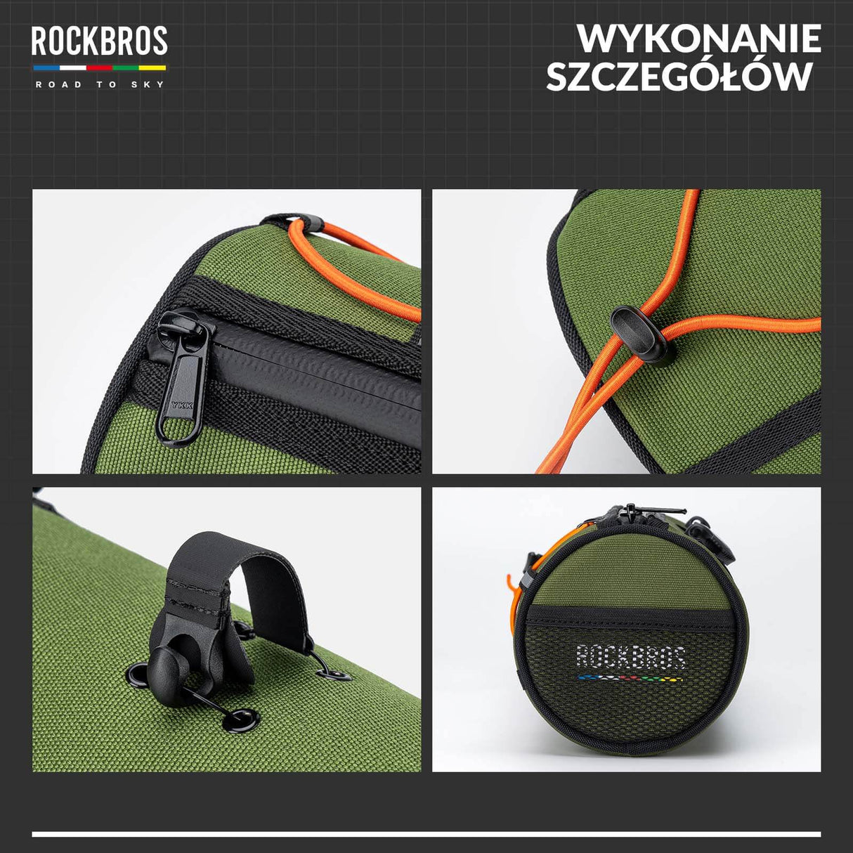 ROCKBROS ROAD TO SKY Torby na Kierownicę Rowerową Wodoodporna 1,5L Torby na kierownicę