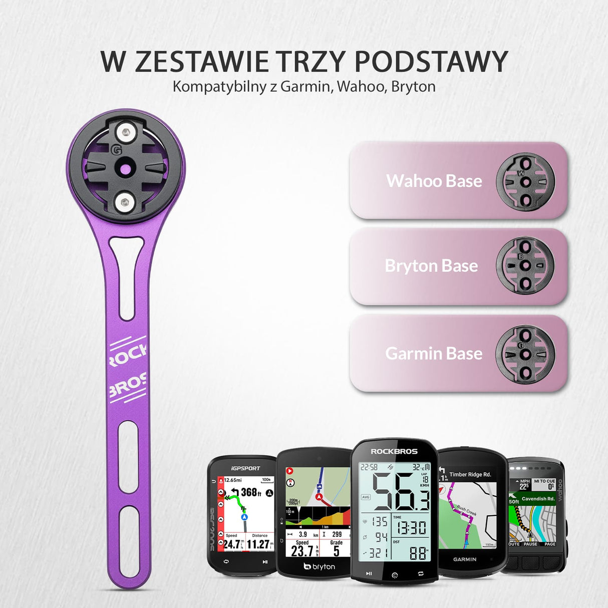 Aero Uchwyt na Licznik Rowerowy Wyposażony w Garmin/Bryton/Wahoo-FK-307