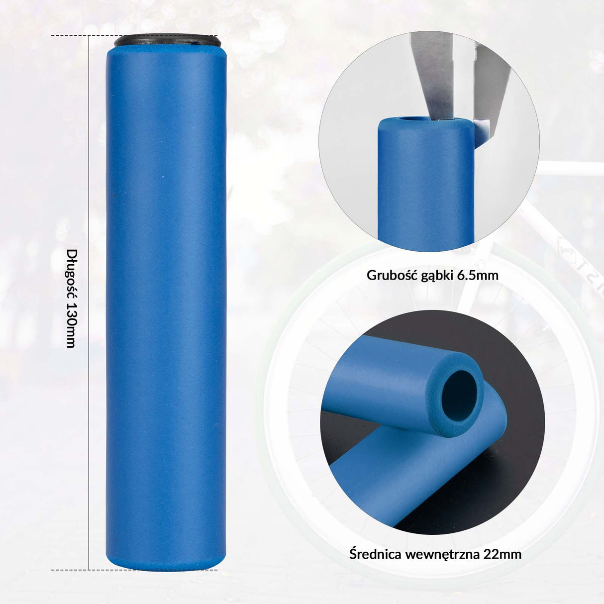 ROCKBROS ROCKBROS Antypoślizgowe Chwyty Rowerowe 22,2 mm Rączki Gripy Uniwersalne Rączki rowerowe