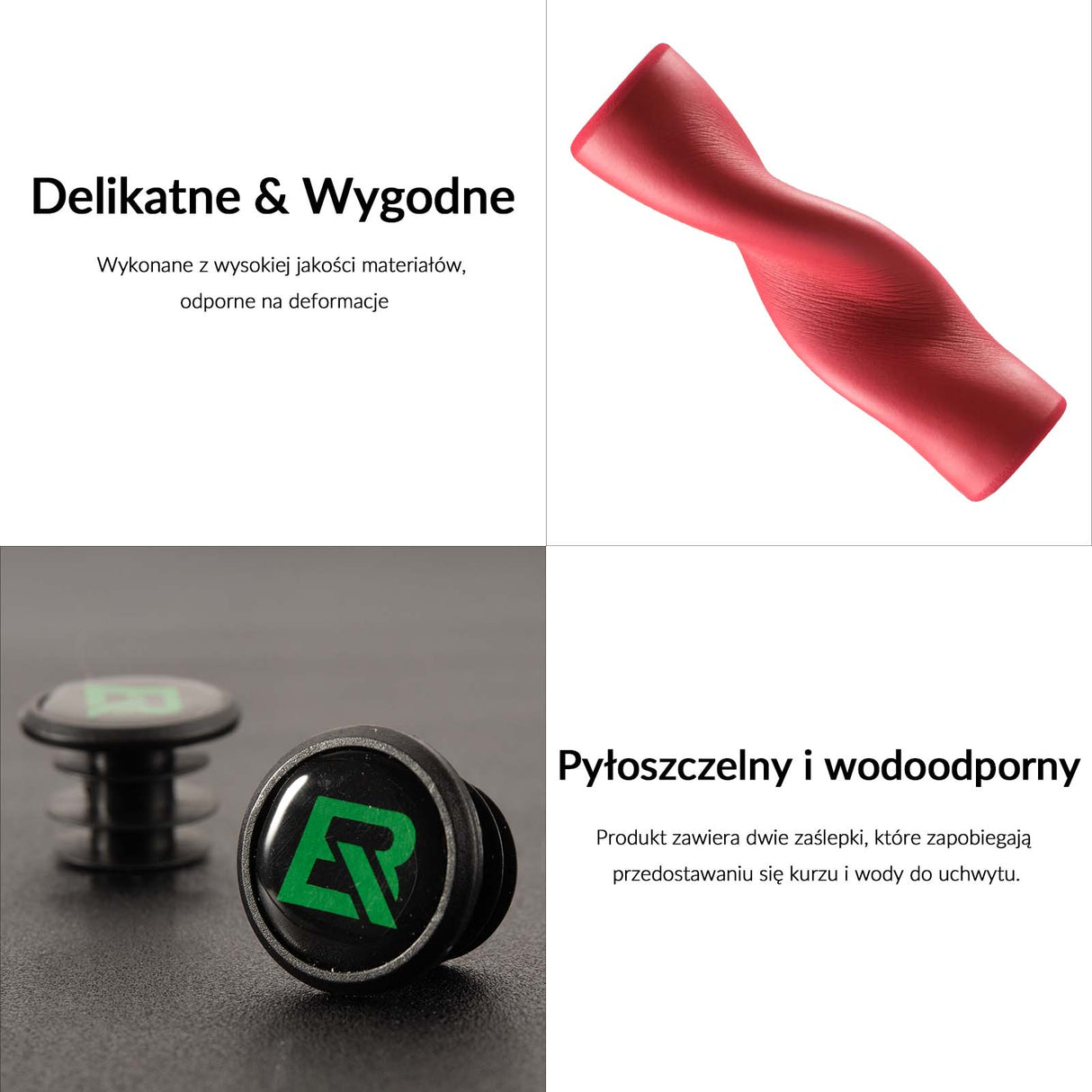 ROCKBROS ROCKBROS Antypoślizgowe Chwyty Rowerowe 22,2 mm Rączki Gripy Uniwersalne Rączki rowerowe