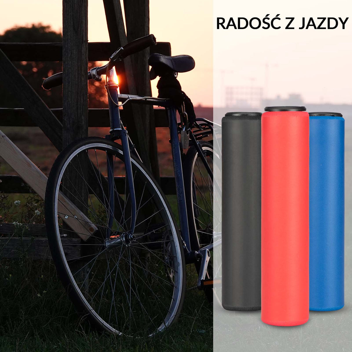 ROCKBROS ROCKBROS Antypoślizgowe Chwyty Rowerowe 22,2 mm Rączki Gripy Uniwersalne Rączki rowerowe