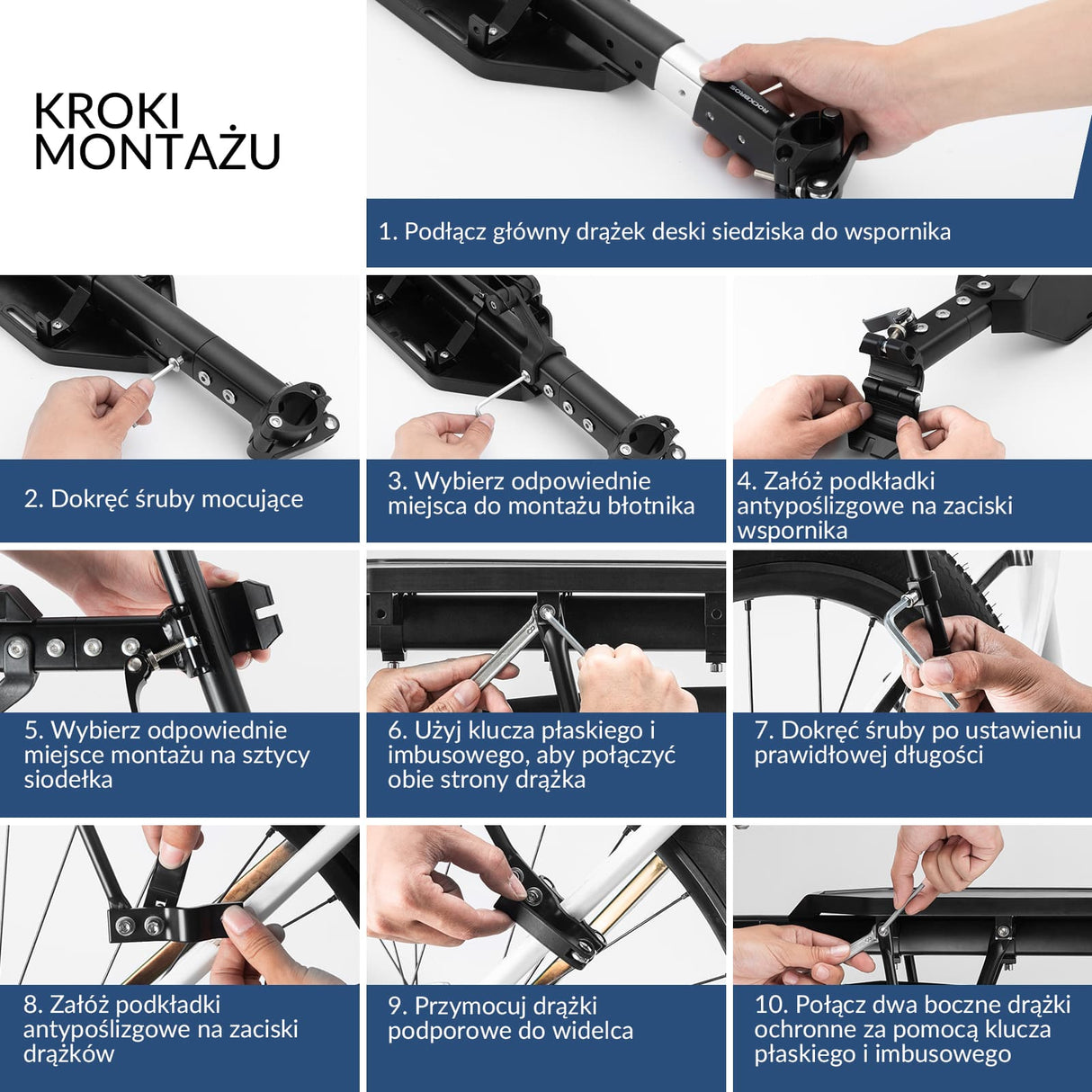 ROCKBROS Bagażnik Rowerowy Wykonany Z Regulowane Szybkozamykacz Z Błotnikiem-RBHJ-1 Bagażniki