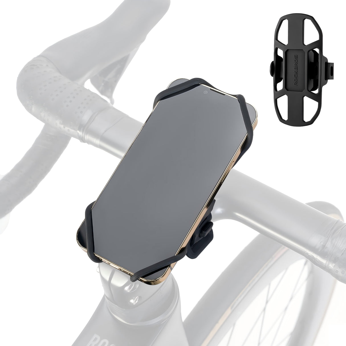 ROCKBROS Uchwyt Na Telefon Rowerowy Silikonowy Z Szybkim Zwalnianiem Uchwyty na telefon