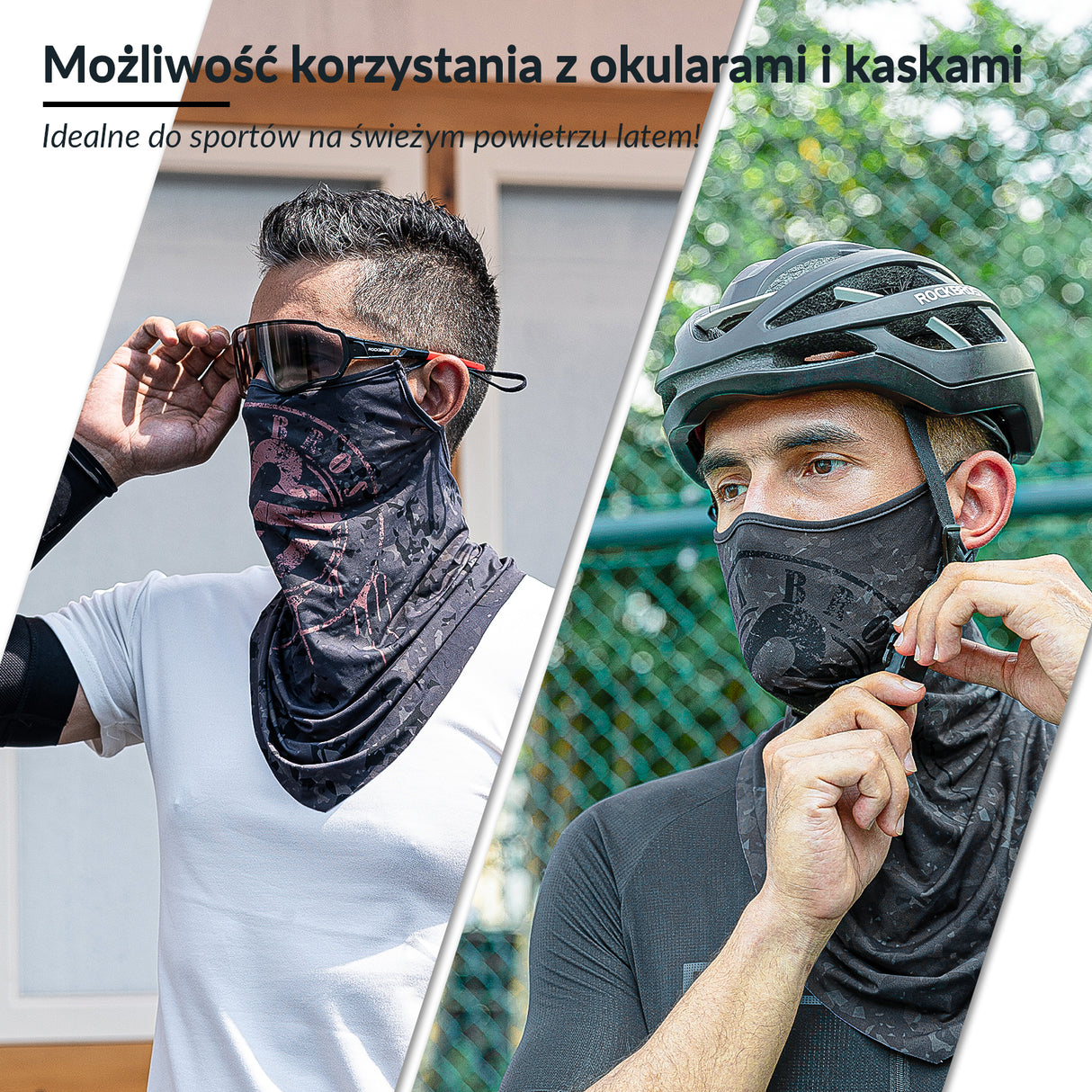 ROCKBROS Chusta Bandana Oddychająca UPF 50+ Osłony twarzy
