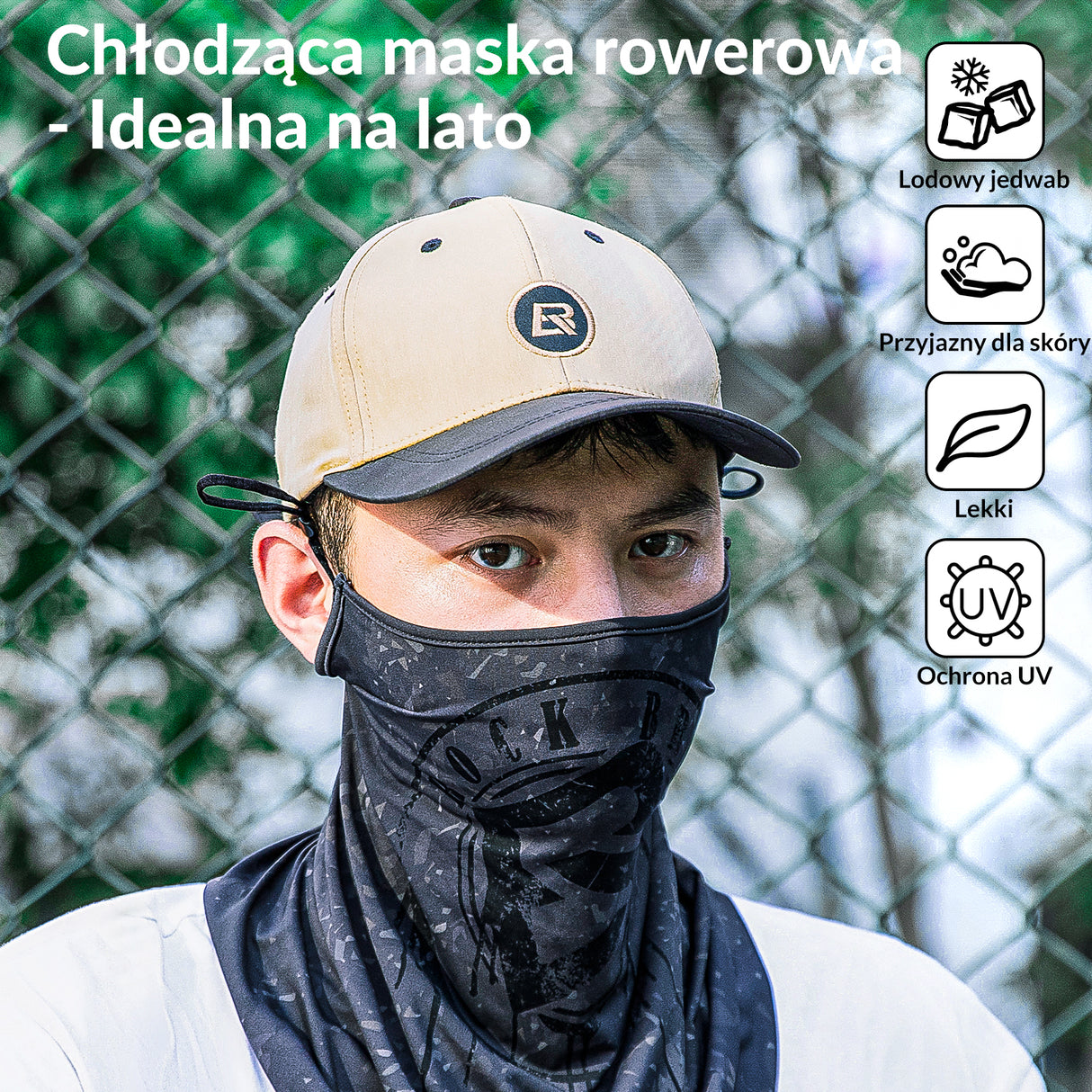 ROCKBROS Chusta Bandana Oddychająca UPF 50+ Osłony twarzy