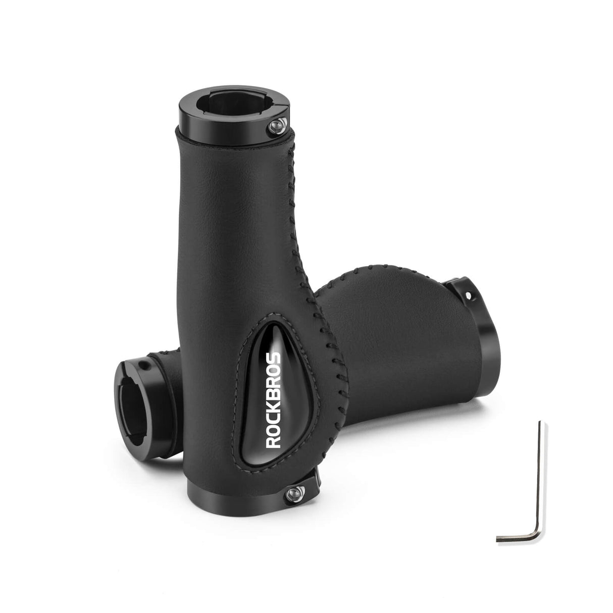 ROCKBROS Chwyty Rowerowe ⌀22,2 mm Rączki Gripy do kierownicy Uniwersalne Rączki roweroweCzarny